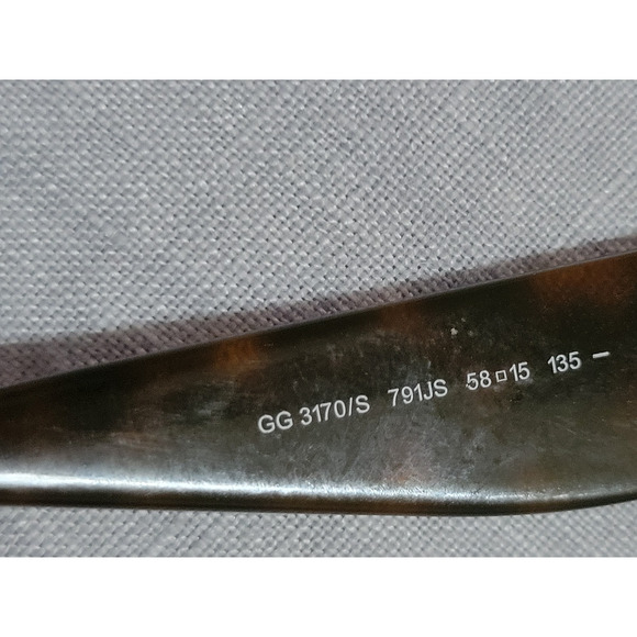 GUCCI GG 3170/S OWD02 58□15 135 Women Sunglasses Brown Interlocking GG Gold - Picture 6 of 6